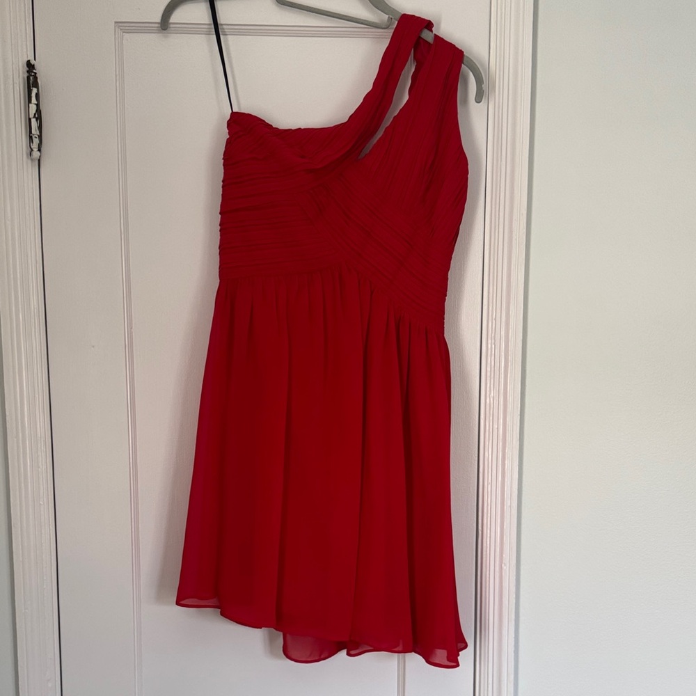 Minuet  Scarlet One-Shoulder Dress